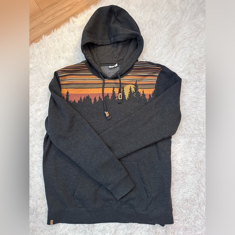 TenTree - Retro Juniper Classic Hoodie in Meteorite Black Heather